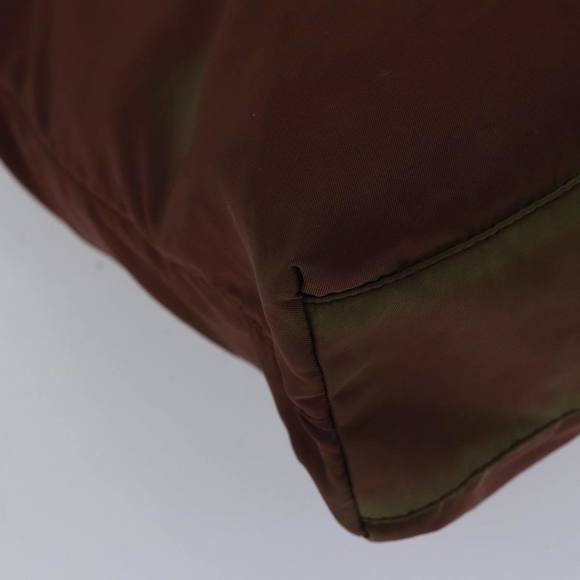 PRADA robot Hand Bag Nylon Brown Auth bs17789 - Picture 11 of 16